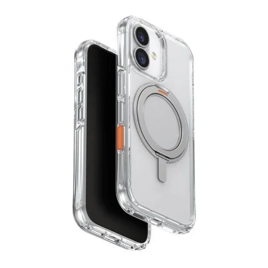 Uniq hybrid iphone 17 (2025) 6.3 swivix with 360 rotating kickstand - lucent clear